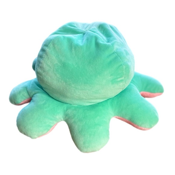 Large Flippy Octopus Emotion Plush Pink/Blue - Picture 4 of 6